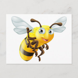 Postal Personalizado Bee Waving