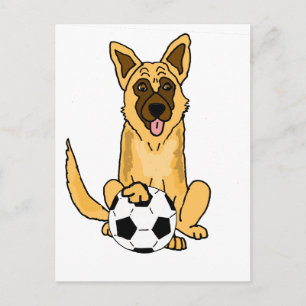 Postal Personalizado belga malinois de fútbol