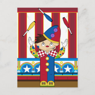 Postal Personalizado Bigtop Malabando al Payaso Circus