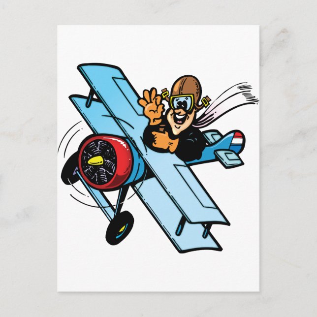 Postal Personalizado Biplane (Anverso)