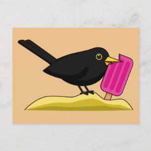 Postal Personalizado Blackbird come un helado