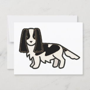 Postal Personalizado blanco de Black ans Springer Spaniel