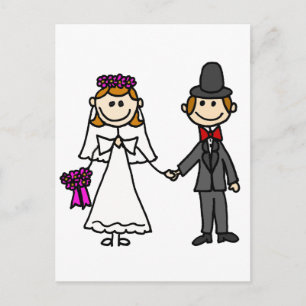 Postal Personalizado Boda de Bride y Groom