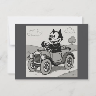 Postal Personalizado Cat Car