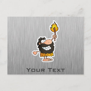 Postal Personalizado Caveman; aspecto Metalizado