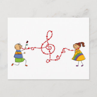 Postal Personalizado Chica Cuse canción de amor Serenade