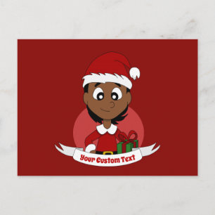 Postal personalizado chica navidades