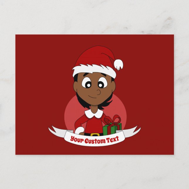 Postal personalizado chica navidades (Anverso)