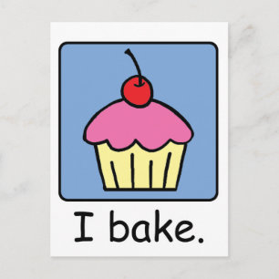 Postal Personalizado Clip Art Cupcake postre Frosting ros