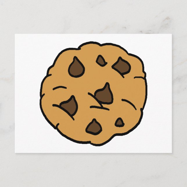 Postal Personalizado Clipart HUGE Chocolate Chip Cookie D (Anverso)