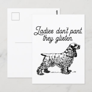 Postal Personalizado Cocker Spaniel con Chiste Mascota gr