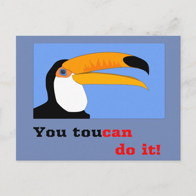 Postal Personalizado cómico cómico Toucan bird chiste ond (Anverso)