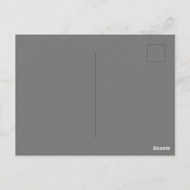 Postal Personalizado con marca Gray Picture-Perfect Stand (Reverso)