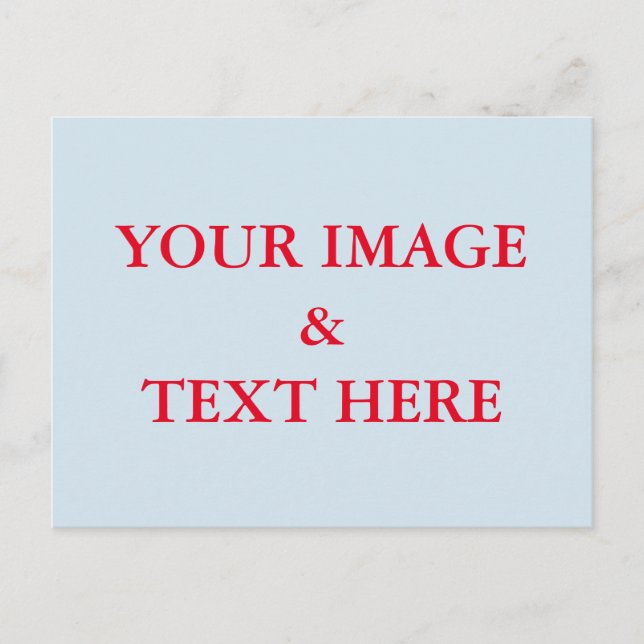 Postal Personalizado con tu propia foto (Anverso)