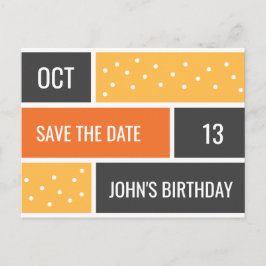 Postal Personalizado - Cumpleaños Dots Bold Save the Date