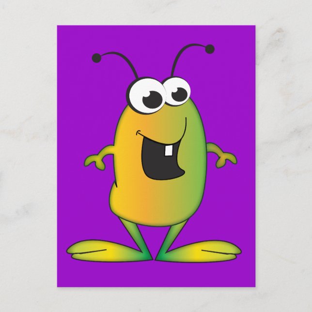 Postal Personalizado Cute Alien (Anverso)