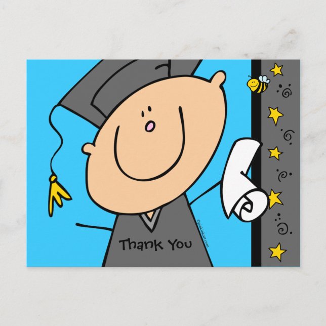 Postal Personalizado Cute Boy Grad (Anverso)