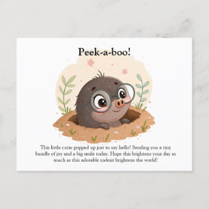 Postal Personalizado Cute Rodent