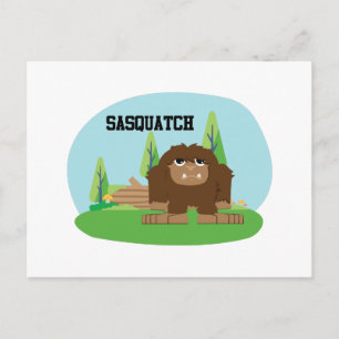 Postal Personalizado Cute Sasquatch