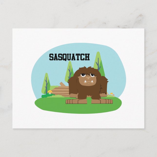Postal Personalizado Cute Sasquatch (Anverso)