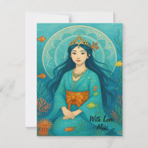 Postal Personalizado Cute Whismusic Underwater Princess