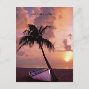 Postal Personalizado Dark Beach Sunset