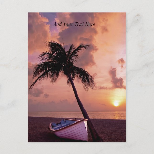 Postal Personalizado Dark Beach Sunset (Anverso)