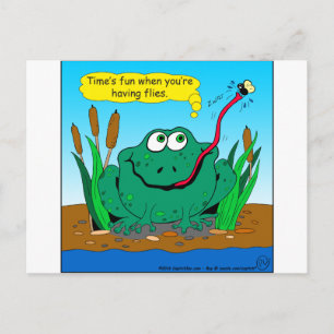 Postal personalizado de 833 moscas de tiempo