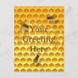Postal Personalizado de abejas doradas