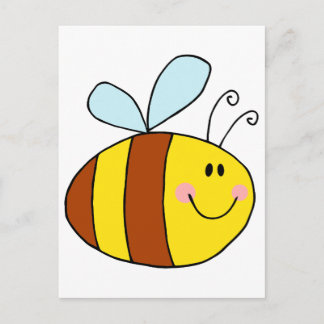 Postal personalizado de abejas melíferas voladoras