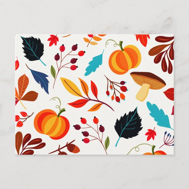 Postal Personalizado de Abundance de otoño (Anverso)