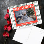 Postal Personalizado de acuarela de pinos forestales vaca<br><div class="desc">Personalizar esta tarjeta agregando tu propia foto y texto sobre el lindo fondo. Revisa mi tienda por más colores y diseños o hazme saber si quieres algo personalizado. ¡Gracias por comprar conmigo!</div>