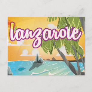 Postal personalizado de afiches de viajes por playa de la