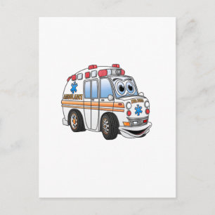 Postal Personalizado de ambulancia divertida