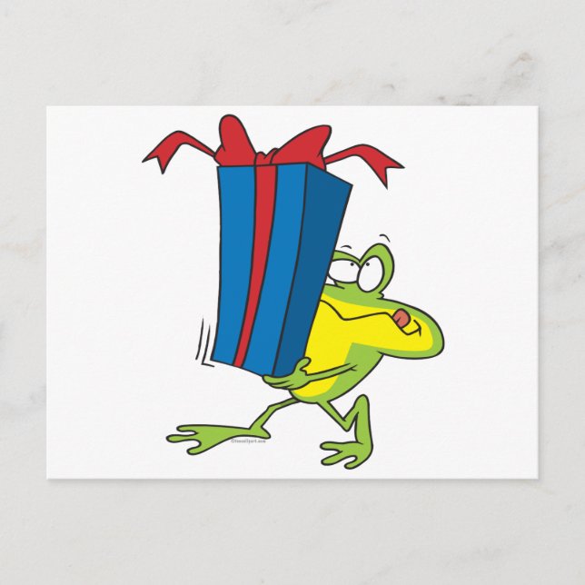 Postal personalizado de animales de rana de rana de regal (Anverso)