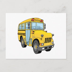 Postal Personalizado de autobús escolar