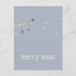 Postal Personalizado de aves robin de árboles de árboles