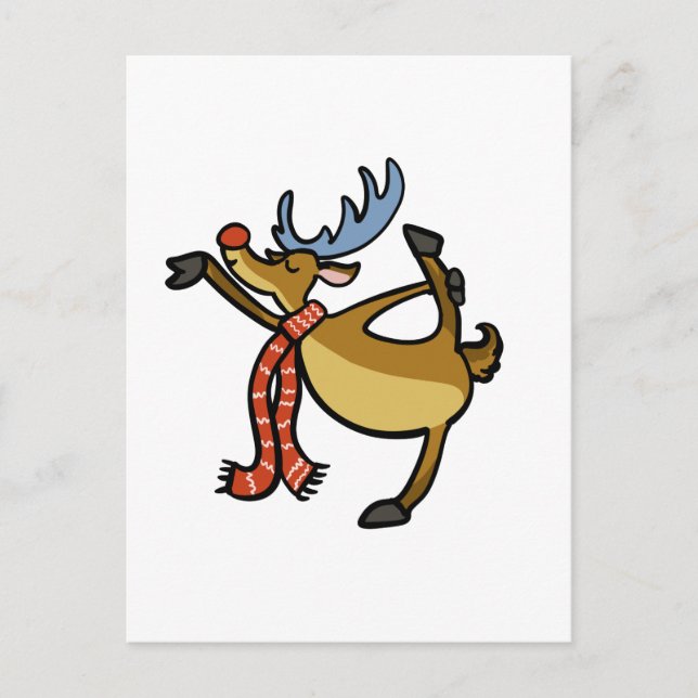 Postal Personalizado de baile de Moose | elegir color de  (Anverso)