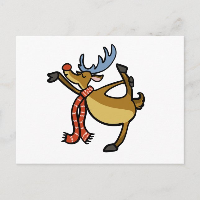 Postal Personalizado de baile de Moose | elegir color de  (Anverso)