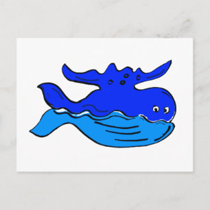 Postal Personalizado de ballenas azules