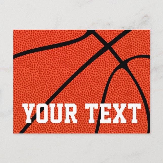 Postal Personalizado de baloncesto Mensajes de texto o no (Anverso)
