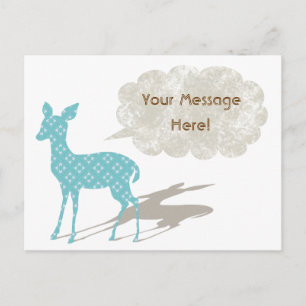 Postal Personalizado de Bambi azul