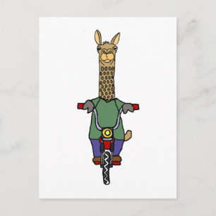 Postal Personalizado de bicicleta de Llama de Guay