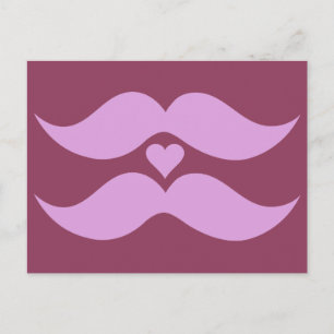 Postal personalizado de bigotes rosados