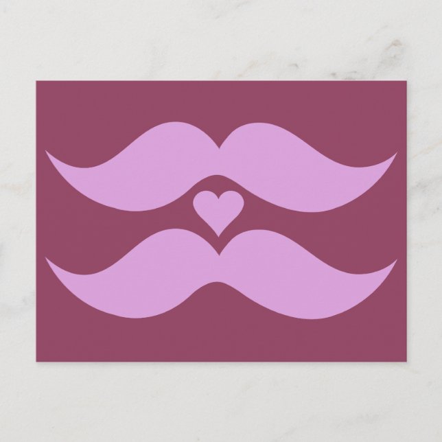 Postal personalizado de bigotes rosados (Anverso)