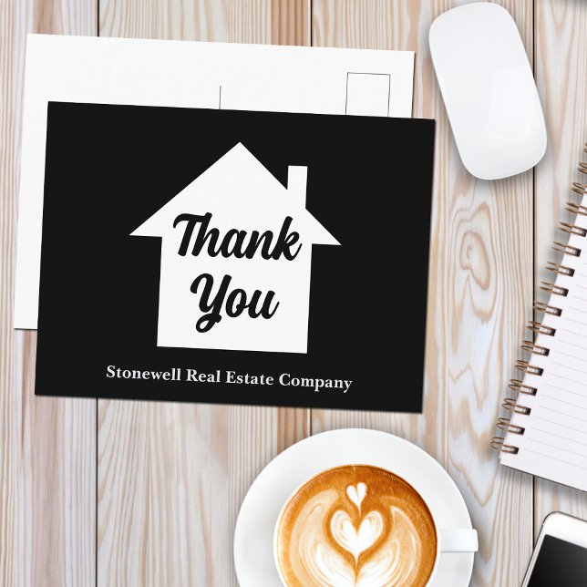Postal Personalizado de Black White Real Estate (Subido por el creador)