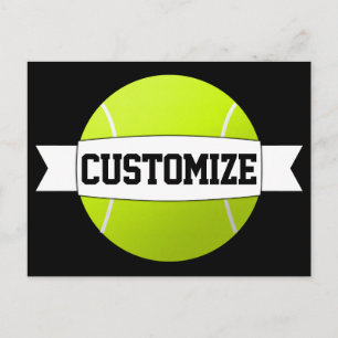 Postal Personalizado de bolas de tenis Mensajes de texto 