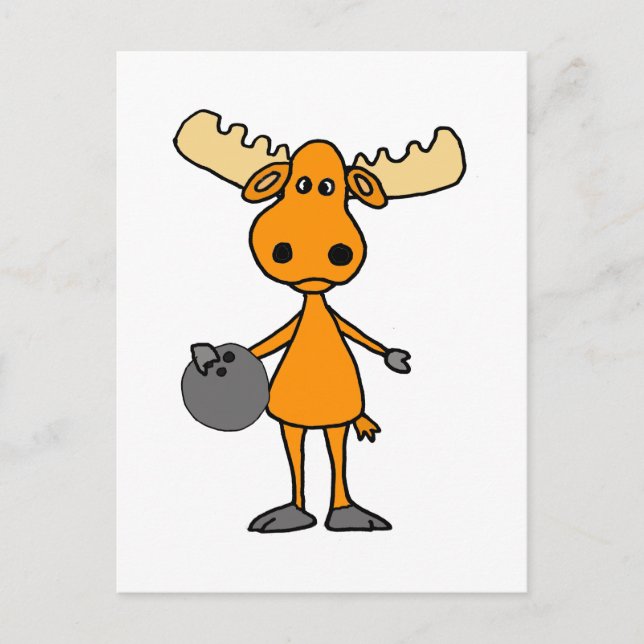 Postal Personalizado de boliche de Moose (Anverso)
