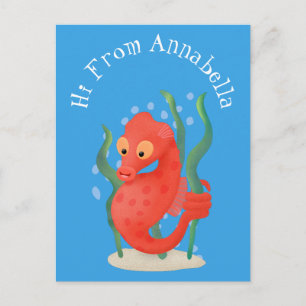 Postal Personalizado de caballitos de mar de pepino