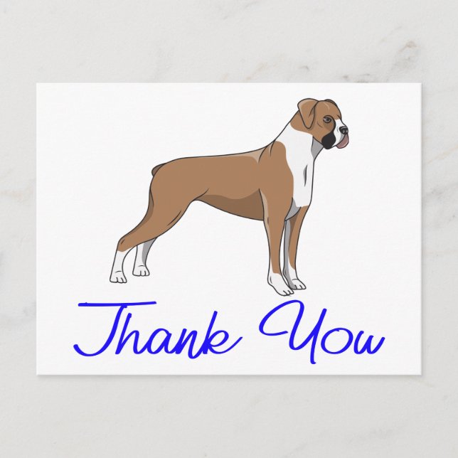 Postal Personalizado De Cachorro Cuidadoso Perro Gracias (Anverso)
